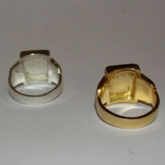 Sterling Silver Small Rectangular Perseus Cameo Pi - Picture 6 of 7